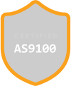 AS9100 certified badge