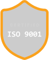 ISO 9001 certified badge